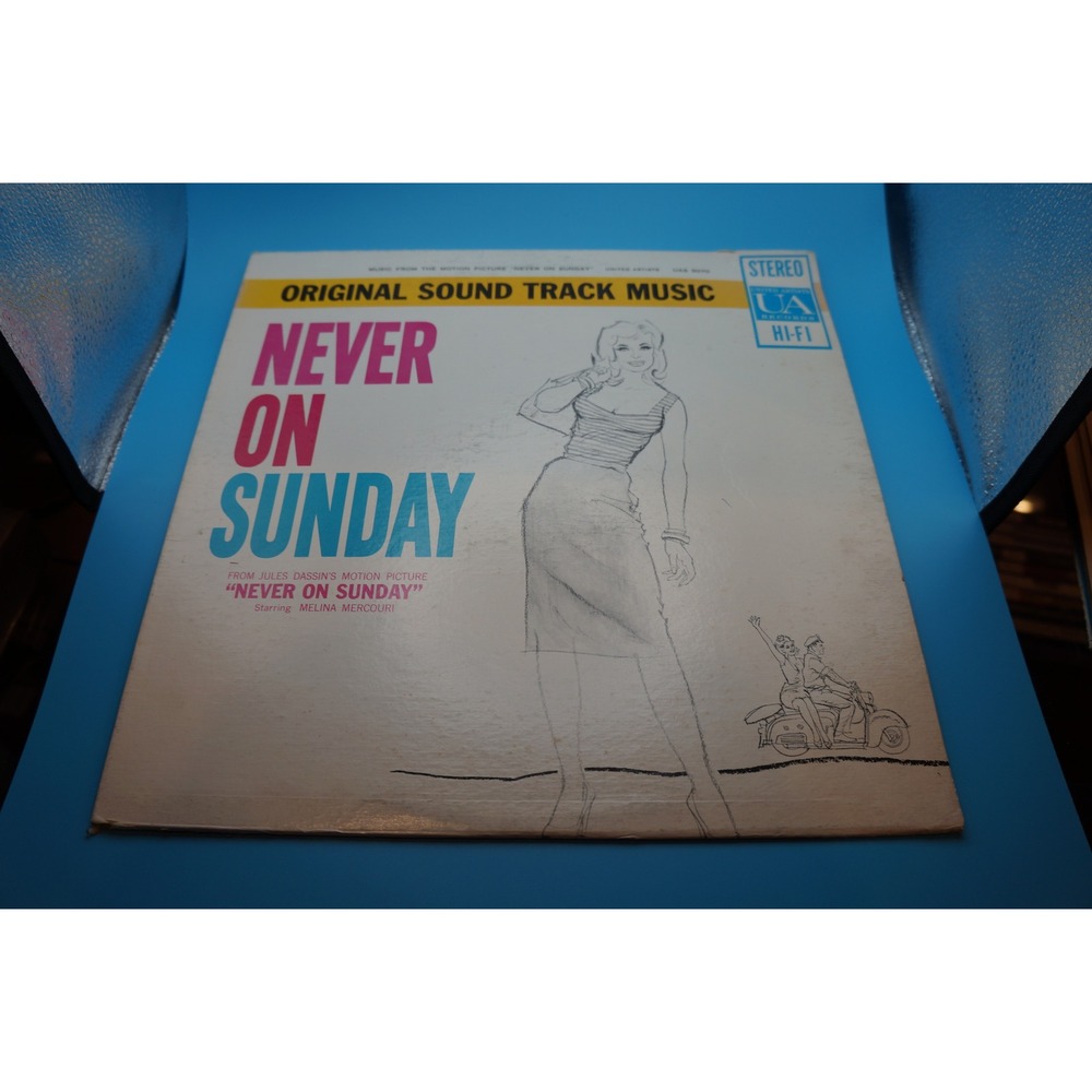 Never On Sunday Original Soundtrack Vinyl LP UAS 5070 United Artists Records